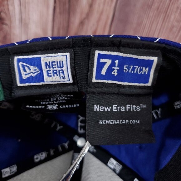 Rare Roots Canada x New Era 59FIFTY depuis 73 Blue Stitched Embroidery Hat 7 1/4 - Picture 14 of 14